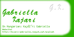 gabriella kajari business card